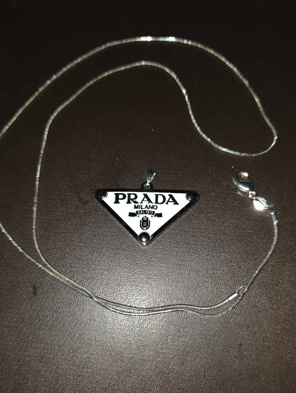 Prada Charm With Free 24" Silver 925 Chain